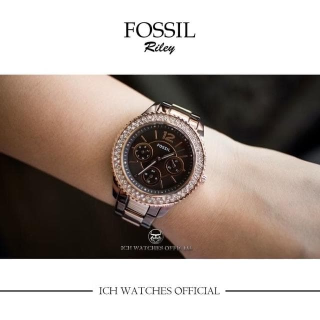 【FOSSIL】ICHco 實體門市 美國Fossil Riley Multifunction系列女錶-三眼錶生日禮物母親節禮物情人節禮物送禮