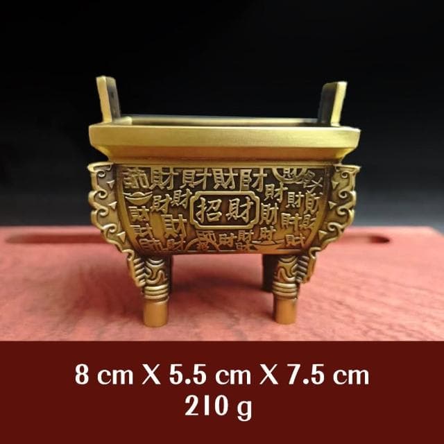 非古物 但威風 黃銅招財進寶方鼎擺飾 鼎爐 可放錢放小物品 將福氣都納進去 吉祥吉利 好磁場 入厝禮 開店禮
