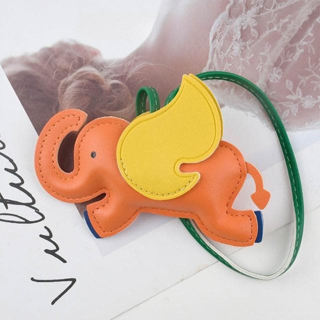 【LEESA】鑰匙扣\造型鑰匙圈\手工藝品\小飛象吊飾\卡通吊飾\吉祥物\立體吊飾\可愛小物\禮物皮革\鑰匙圈\吊飾\包包配件