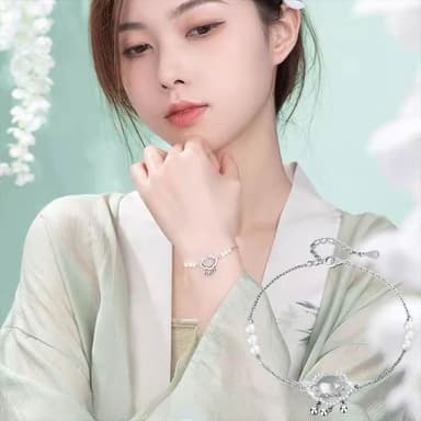【MoonDy】手環 飾品 高級感 輕奢手鍊 平安鎖 珍珠手鍊 小眾設計 配飾 保平安 情人節禮物 手鍊女 925 純銀手鍊