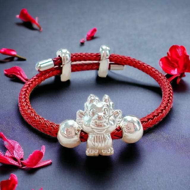 【珠兒綠】龍年開運 紅色不銹鋼手繩 新年禮物 生肖龍 龍年 紅繩 開運手繩 純銀手鐲 平安 祈福 交換禮物