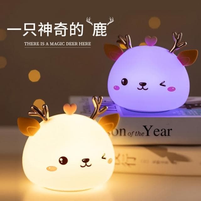 滴家D+ 小夜燈 拍拍燈 小萌鹿矽膠燈 麋鹿夜燈 LED小夜燈 USB充電拍拍夜燈 床頭伴睡燈 氛圍燈 交換禮物 聖誕節
