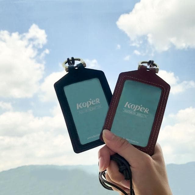 【KOPER】手工皮革-證件套 經典黑 悠遊卡套 工作證套 識別證套 禮物 MIT台灣製造
