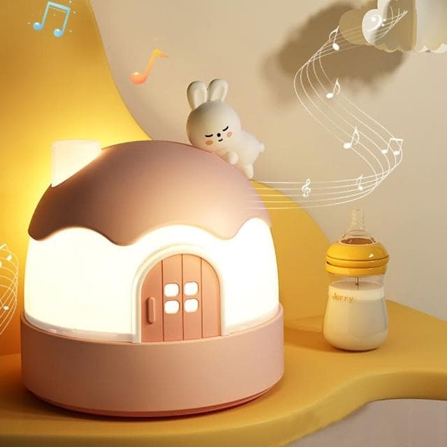 【E-Pin 逸品生活】雪屋星空投影小夜燈 旋轉投影燈(八音盒 小夜燈 擺件 禮物 氛圍燈 聖誕 交換禮物)