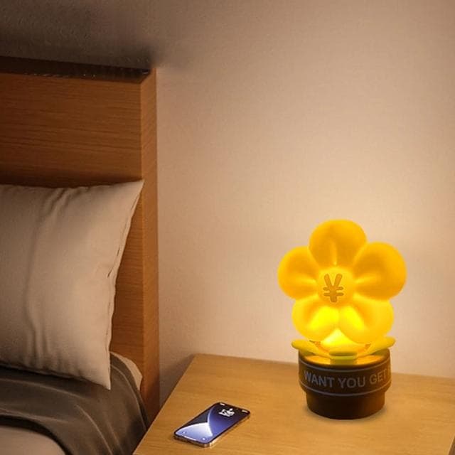 【E-Pin 逸品生活】招財有錢花趣味小夜燈(拍拍燈/起夜燈/生日禮物/交換禮物/聖誕禮物/畢業禮物)