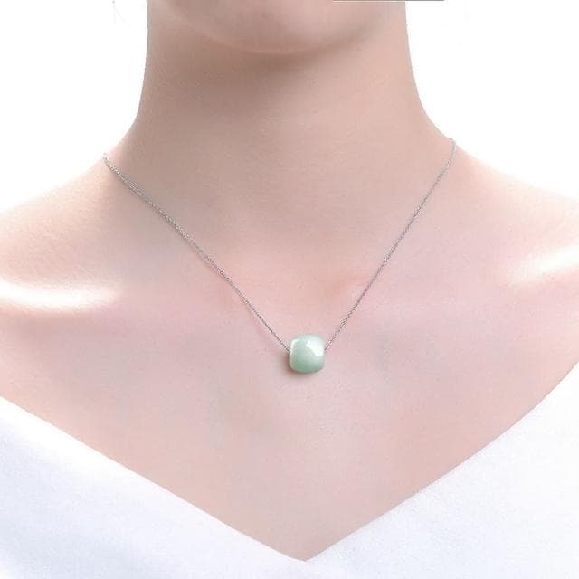 【Paiya 派亞】緬甸A貨翡翠路路通吊墜冰種玉石桶珠女款玉墜附925銀鏈送禮好物/交換禮物