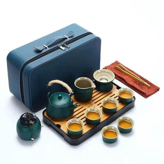 便攜式高質感大全配 茶具禮盒 茶具組 茶壺 茶杯 旅行茶具 泡茶組 茶具套裝 茶具 禮物 露營茶具
