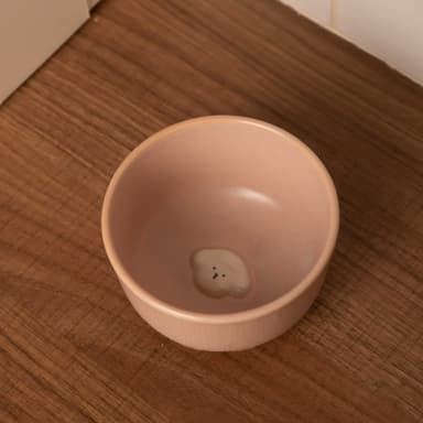 【MYUMYU 沐慕家居】粉色狗狗小碗小碗 泡麵碗 拉麵碗 午餐碗 陶瓷碗 陶瓷餐具
