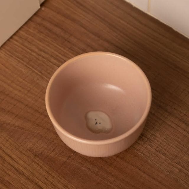 【MYUMYU 沐慕家居】粉色狗狗小碗小碗 泡麵碗 拉麵碗 午餐碗 陶瓷碗 陶瓷餐具