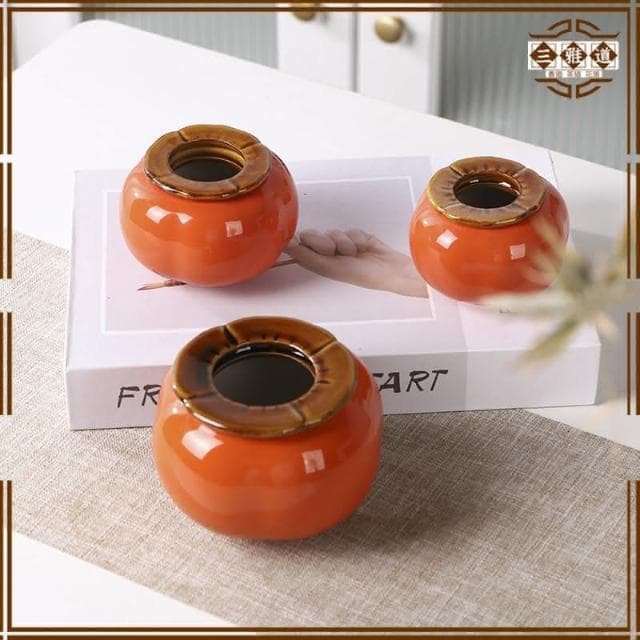 三雅道 柿柿如意喬遷之喜裝飾品開業桌面紅果盆栽擺件禮物布置客廳擺設