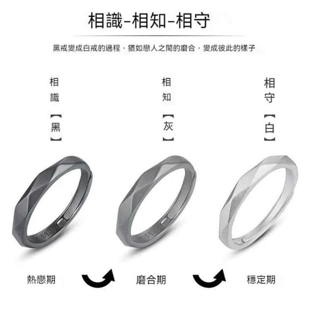 【LEEHER】女生/戒指/情侶戒指/純銀對戒/定情戒指/開口戒指/個性戒指/黑色戒指/日系對戒/女男飾品/禮物