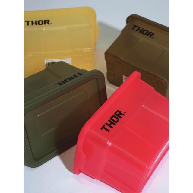 【THOR】Mini Box 迷你收納箱-透紅色 (單入) 聖誕限定色 露營收納 交換禮物 THOR箱