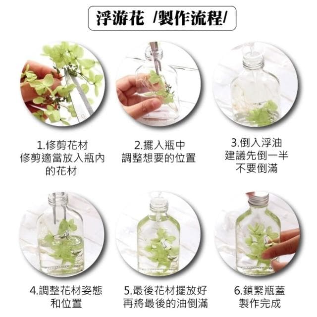 【2square shop 貳次方】永生花浮游花玻璃瓶 (多款可選) 浮油花 花器 浮游花瓶 浮游花 玻璃罐 香氛瓶 小酒瓶 擴香瓶