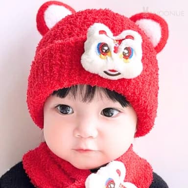 【WOONUE】新春2025年寶寶針織帽兒童嬰幼兒新春過年拜年穿搭(親膚棉柔 保暖 新春穿搭5個月-4歲 禮物)