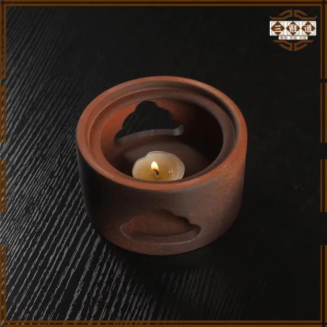 三雅道 陶瓷蠟燭底座加熱精油熏香爐家用會所香薰燈咖啡粉檀香熏香器擴香