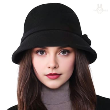 【WOONUE】歐美小臉名媛時尚可愛漁夫帽保暖防曬可調整(秋冬女友女兒老婆父親母親情人聖誕節禮物)