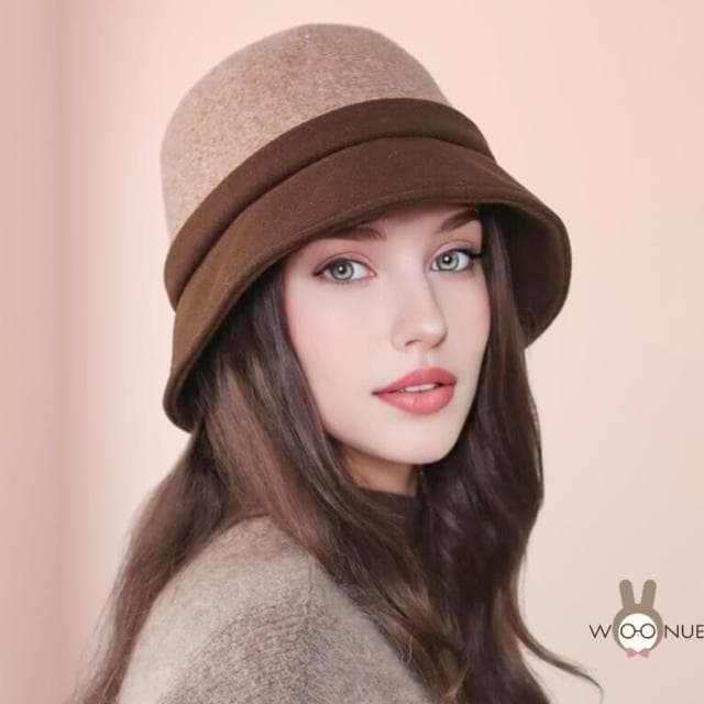 【WOONUE】歐美小臉名媛時尚可愛漁夫帽保暖防曬可調整(秋冬女友女兒老婆父親母親情人聖誕節禮物)