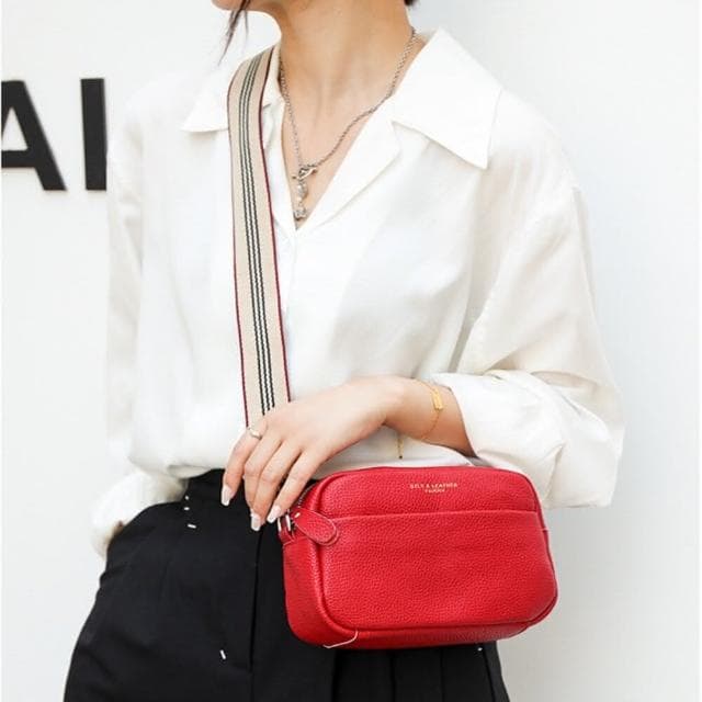 SPOIL 寵你真皮百搭寬肩斜背包 頭層牛皮側背包 女生包包 單肩包 軟皮斜跨包 交換禮物 送禮(側背包 單肩包)