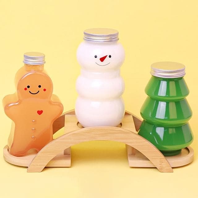 聖誕造型星願瓶-500ml雪人 (塑膠瓶 星星瓶 星願瓶 許願瓶 收納瓶 飲料瓶 糖果罐 餅乾罐 禮物盒 紙星星)