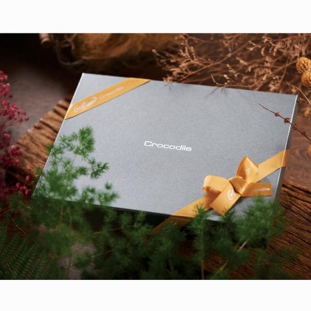 【Crocodile】鱷魚皮件 真皮自動皮帶/皮夾 兩件禮盒組-0105-0017質感送禮推薦 交換聖誕禮物