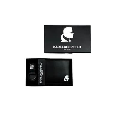 【KARL LAGERFELD 卡爾】卡爾 Karl 禮盒組 鑰匙圈 卡夾 錢包 皮夾禮盒 真皮皮夾 錢包 生日禮物 皮夾 送禮  #1013