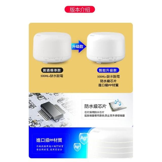 出霧細膩 淨化空氣 霧化精油水氧機 日系水氧機500ml 空氣加濕器 薰香機 香薰機 靜音 噴霧機