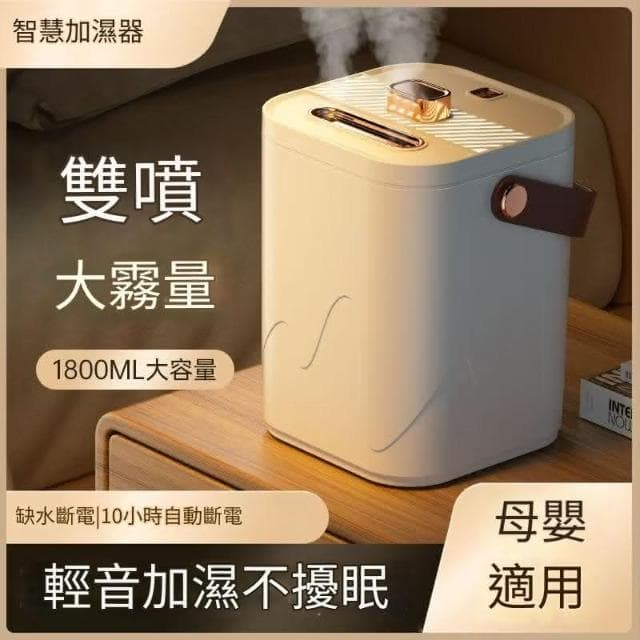 HMee 匯美 加濕器臥室 家用靜音孕婦嬰兒臥室凈化空氣 大霧量恒濕香一體 空氣濕化器 加濕器 雙孔加濕器 水氧機 霧化器