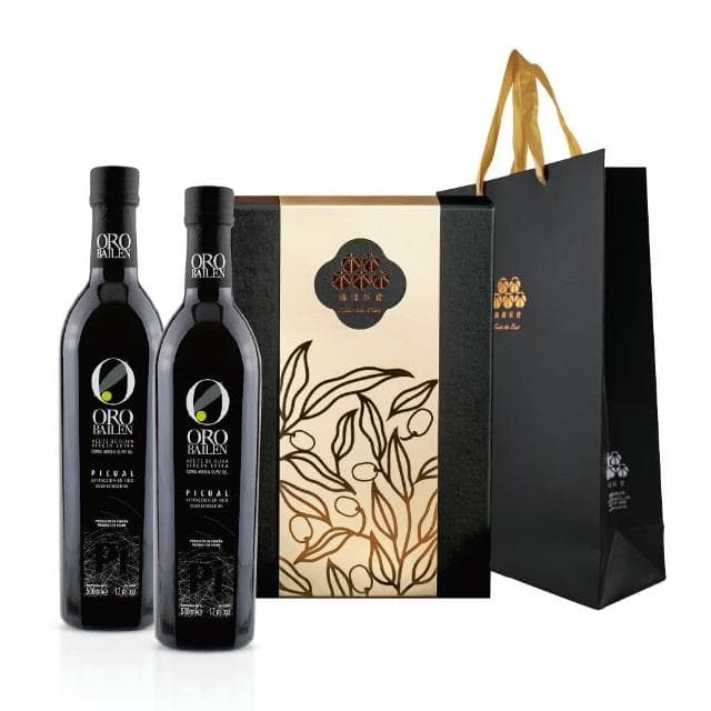 【Oro Bailen 皇嘉】特級冷壓初榨橄欖油 500ml 福至雙冠禮盒2入組 (任選) Picual Arbequina 中秋禮盒 橄欖油禮盒 送禮 交換禮物 年節禮盒