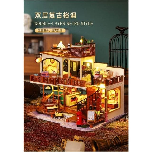 大旺小鋪:DIY小屋拾光里里 袖珍屋娃娃屋材料包 生日結婚母親節情人節聖誕交換禮物 實體店面