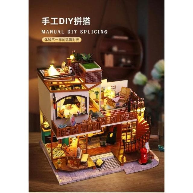 大旺小鋪:DIY小屋拾光里里 袖珍屋娃娃屋材料包 生日結婚母親節情人節聖誕交換禮物 實體店面