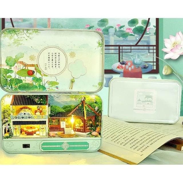 大旺小舖:DIY小屋四時景觀盒 中國風夏天袖珍屋娃娃屋材料包台北車站賣場上百款小屋生日結婚母親節情人節聖誕交換禮物
