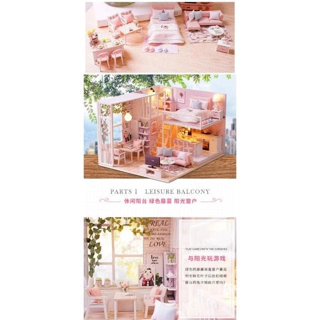 大旺小舖:DIY小屋 恬靜生活 袖珍屋娃娃屋材料包  賣場上百款小屋可選 生日結婚母親節情人節聖誕交換禮物