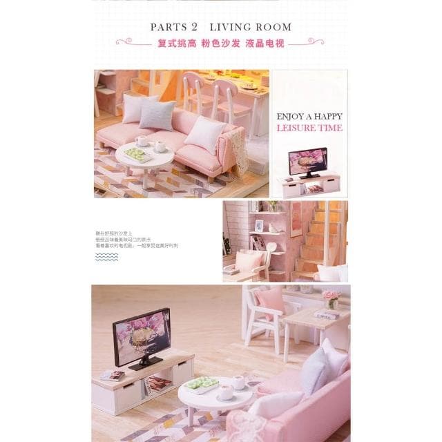 大旺小舖:DIY小屋 恬靜生活 袖珍屋娃娃屋材料包  賣場上百款小屋可選 生日結婚母親節情人節聖誕交換禮物