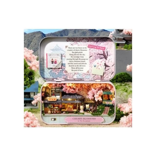 大旺小舖:DIY小屋袖珍屋娃娃屋材料包盒子劇場夢之境三部曲 櫻花之境/ 生日結婚母親節情人節聖誕交換禮物 實體店面