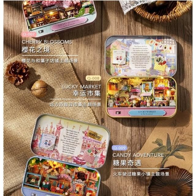 大旺小舖:DIY小屋袖珍屋娃娃屋材料包盒子劇場夢之境三部曲 櫻花之境/ 生日結婚母親節情人節聖誕交換禮物 實體店面