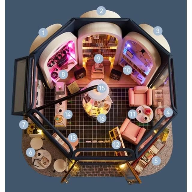 大旺小舖:DIY袖珍屋娃娃屋材料包小屋品閱咖啡館 生日結婚母親節情人節聖誕交換禮物 實體店面