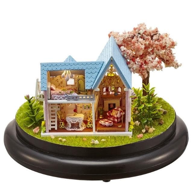 大旺小鋪:DIY小屋環遊世界音樂盒櫻花約定  袖珍屋娃娃屋材料包 賣場上百款小屋可選 生日母親節情人節聖誕交換畢業禮物