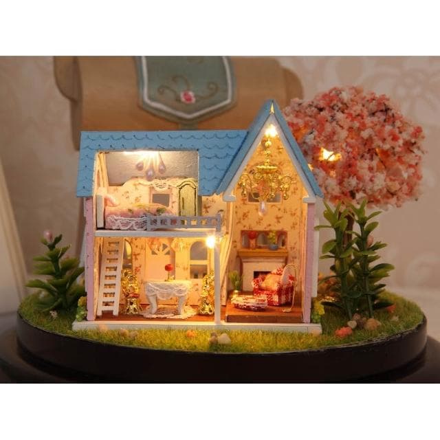大旺小鋪:DIY小屋環遊世界音樂盒櫻花約定  袖珍屋娃娃屋材料包 賣場上百款小屋可選 生日母親節情人節聖誕交換畢業禮物