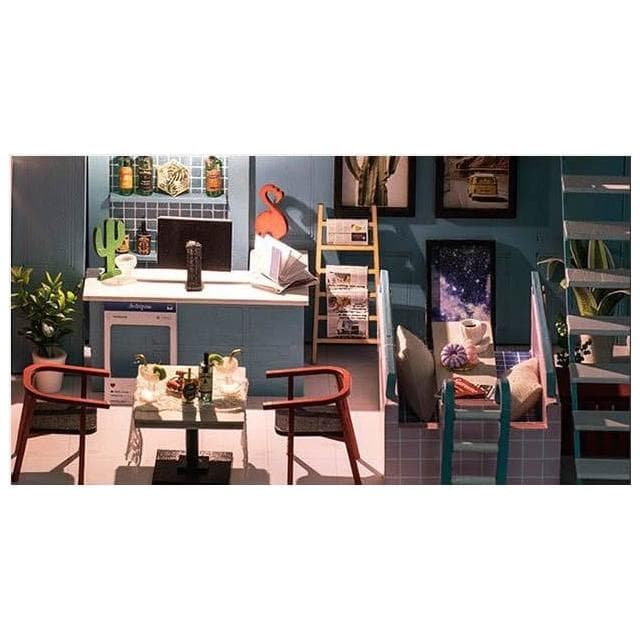 大旺小舖: 熱門新款diy袖珍娃娃屋材料包小屋粉系咖啡館 現代時尚風 台北車站實體店面 生日結婚母親節情人節聖誕交換禮物