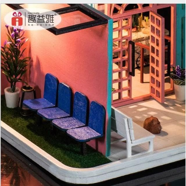 大旺小舖: 熱門新款diy袖珍娃娃屋材料包小屋粉系咖啡館 現代時尚風 台北車站實體店面 生日結婚母親節情人節聖誕交換禮物