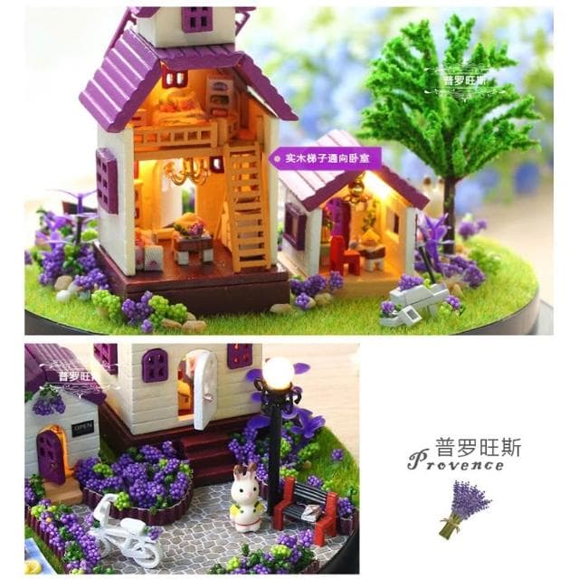 大旺小舖:DIY小屋袖珍屋娃娃屋材料包環遊世界音樂盒普羅旺斯 生日結婚母親節情人節聖誕交換禮物