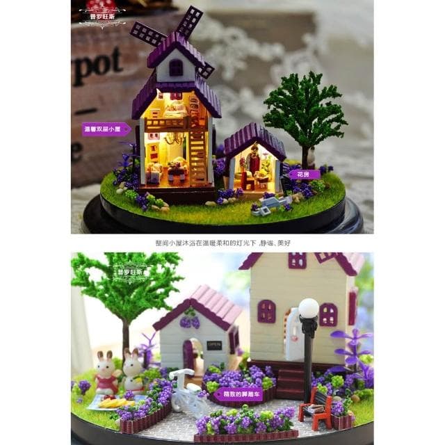 大旺小舖:DIY小屋袖珍屋娃娃屋材料包環遊世界音樂盒普羅旺斯 生日結婚母親節情人節聖誕交換禮物