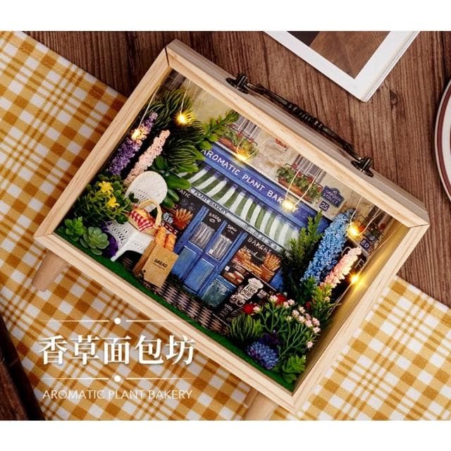 大旺小舖:DIY袖珍屋娃娃屋材料包小屋小木屋花間集香草麵包坊  生日結婚母親節情人節聖誕交換禮物 實體店面