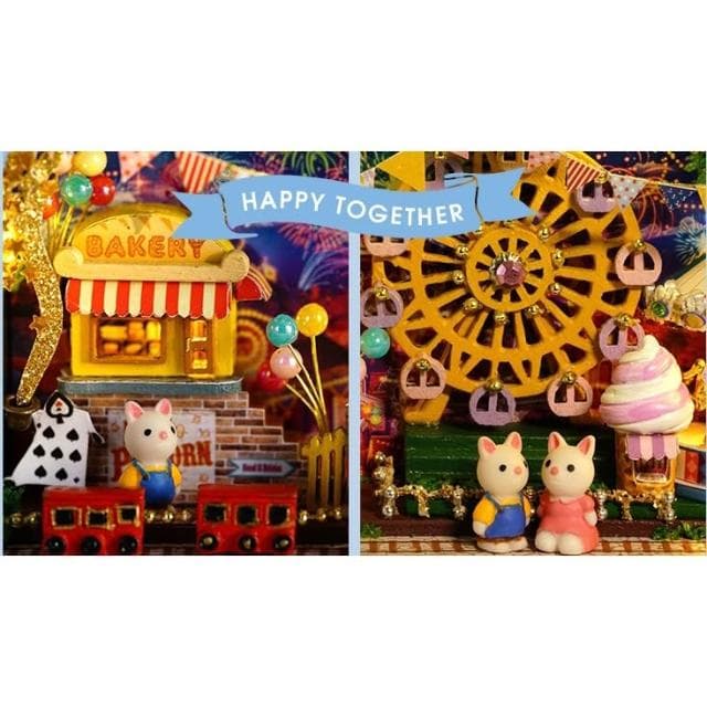 大旺小舖:DIY小屋袖珍屋娃娃屋材料包盒子劇場旅行三部曲 星光遊園 生日結婚母親節情人節聖誕交換禮物 實體店面