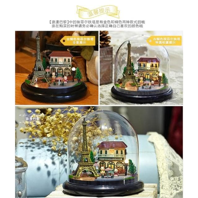 大旺小鋪:DIY小屋音樂盒浪漫巴黎袖珍屋娃娃屋材料包 台北車站賣場上百款小屋可選生日母親節情人節聖誕交換畢業禮物