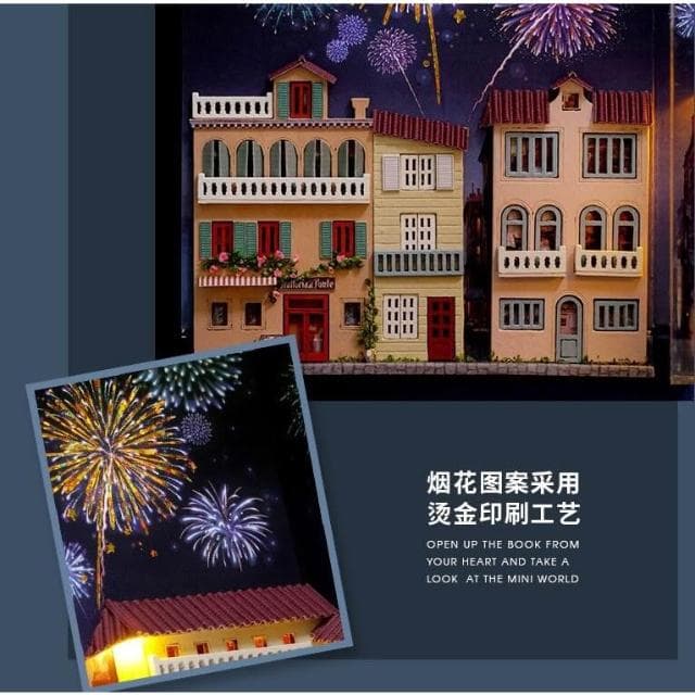 大旺小舖: 新款diy袖珍娃娃屋材料包小屋水城日志 看世界系列 書本造型小屋 生日結婚母親節情人節聖誕交換禮物