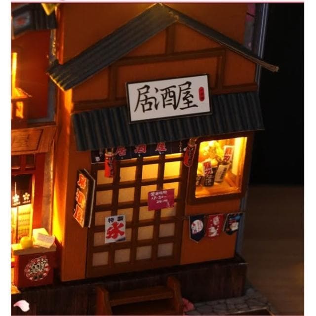 大旺小舖:DIY袖珍娃娃屋小屋櫻花小巷 書本型 生日結婚母親節情人節聖誕交換禮物 實體店面