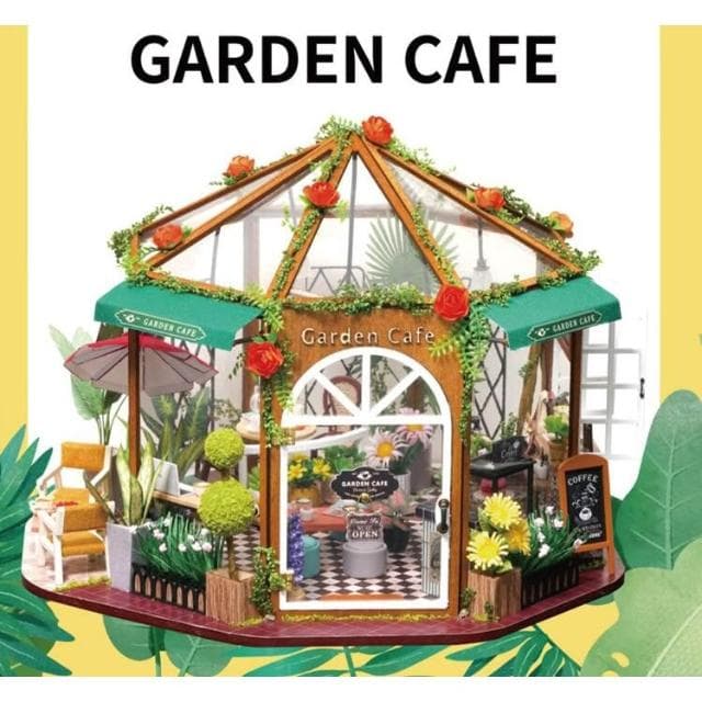大旺小舖:DIY袖珍屋娃娃屋材料包小屋花間咖啡 生日結婚母親節情人節聖誕交換禮物 實體店面