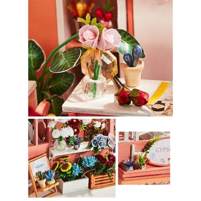 大旺小舖:台北現貨DIY小屋满天星花房 袖珍屋娃娃屋材料包大型屋  生日結婚母親節情人節聖誕交換禮物 實體店面