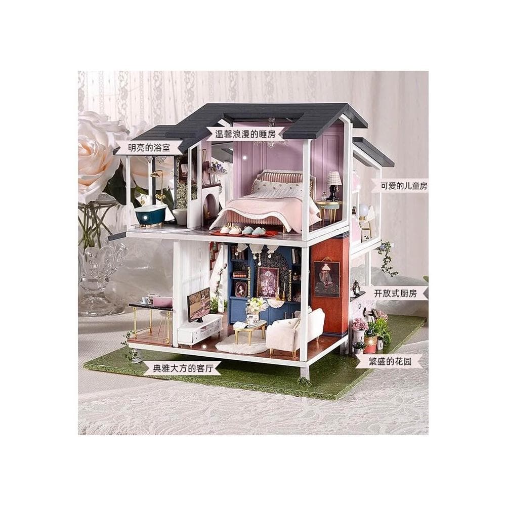 大旺小舖:DIY小屋莫奈花園 袖珍屋娃娃屋材料包 生日結婚母親節情人節聖誕交換禮物 台北車站實體店面